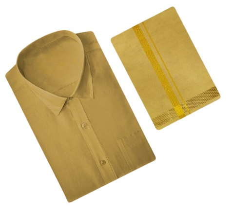 Art-Silk-Dhoti-Set-Dark-Jari-Gold