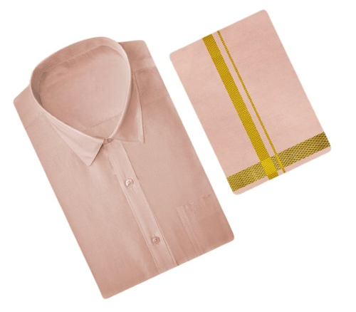 Art Silk Dhoti Set- petal