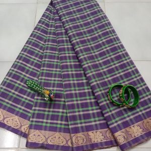 Cotton Saree (Checked) -10