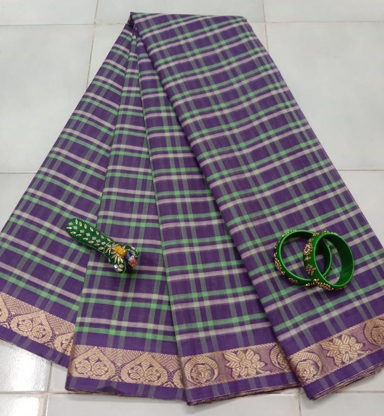 Cotton Saree (Checked) -10