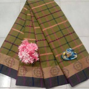 Cotton Saree (Checked)