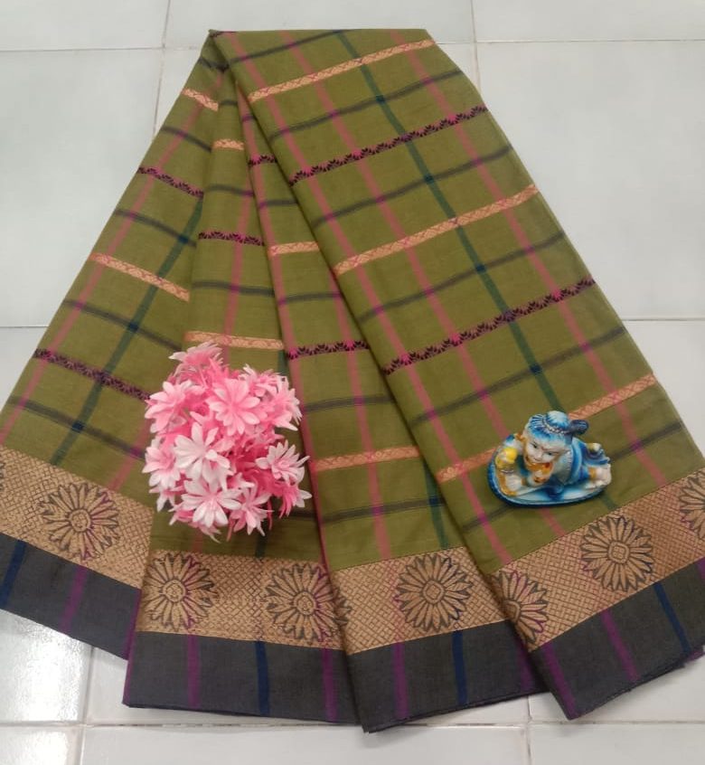 Cotton Saree (Checked)
