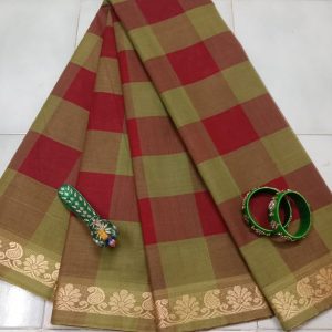Cotton Saree (Checked)