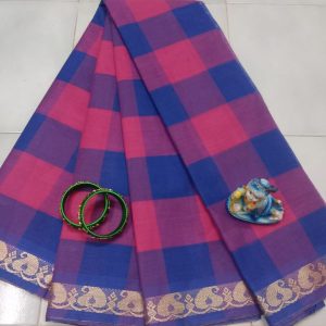 Cotton Saree (Checked) -13