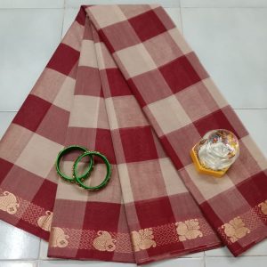 Cotton-Saree-Checked