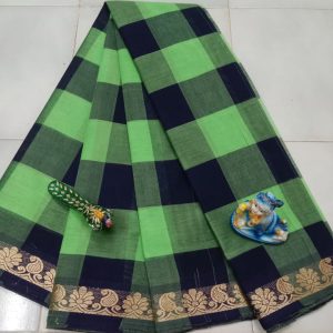 Cotton Saree (Checked) -3