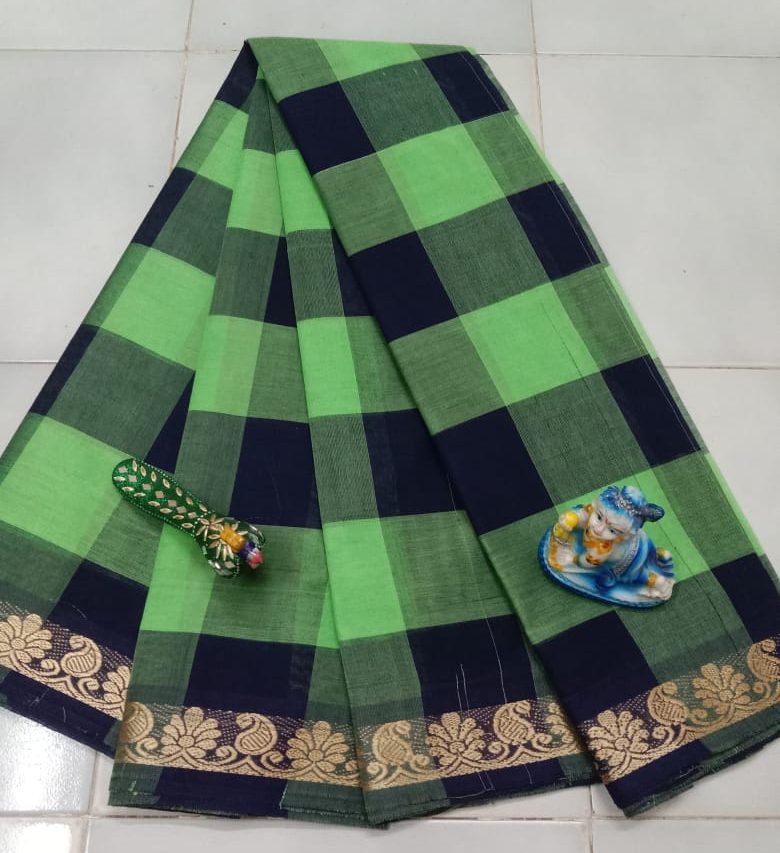 Cotton Saree (Checked) -3