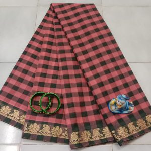 Cotton Saree (Checked)