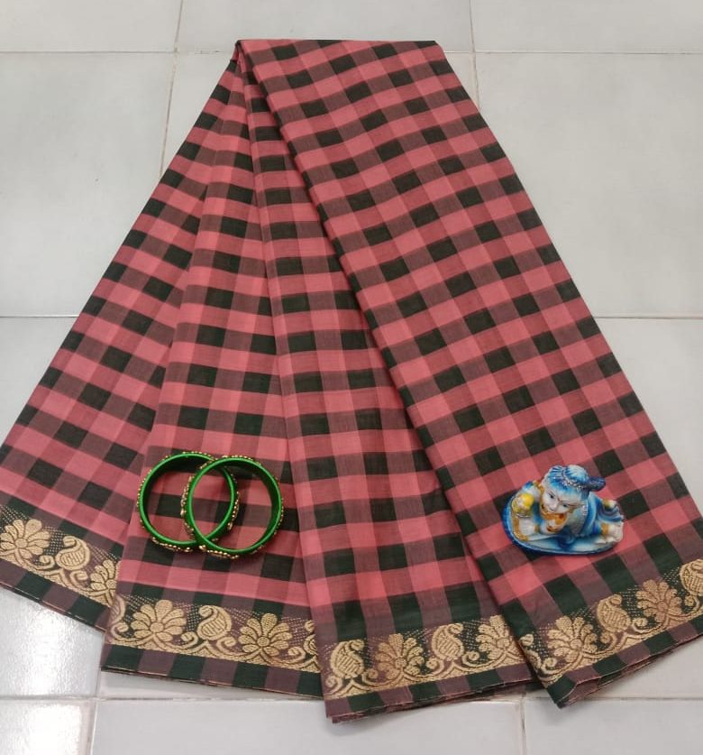 Cotton Saree (Checked)