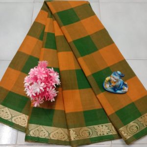 Cotton Saree (Checked)
