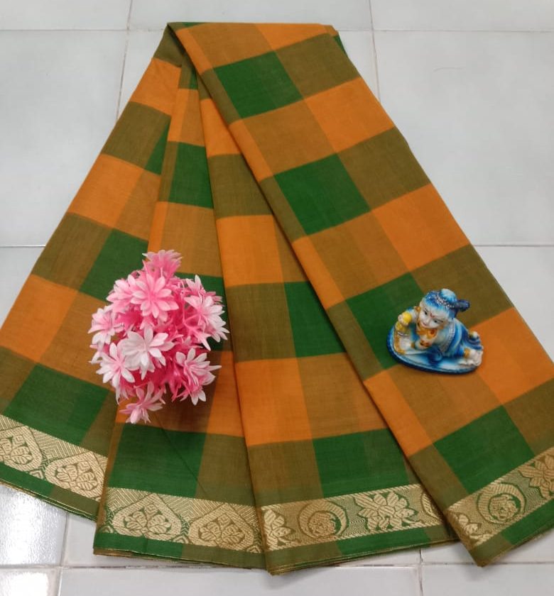 Cotton Saree (Checked)