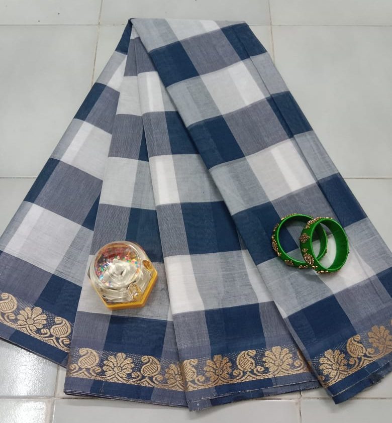 Cotton Saree (Checked) -7