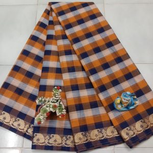 Cotton Saree (Checked)