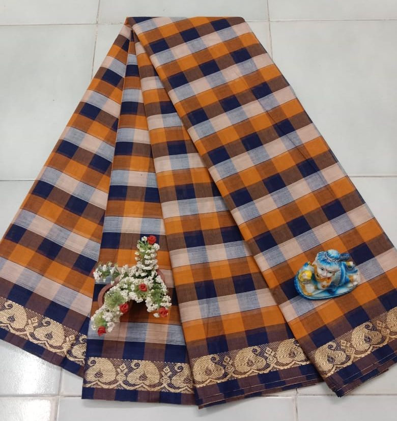 Cotton Saree (Checked)
