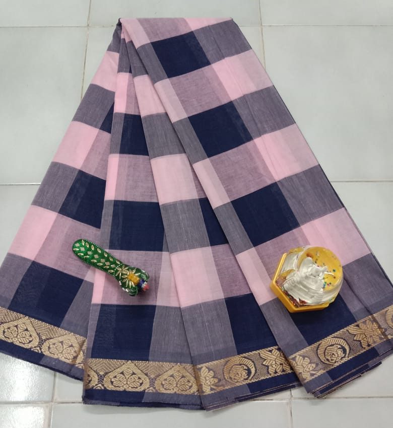 Cotton Saree (Checked) -9