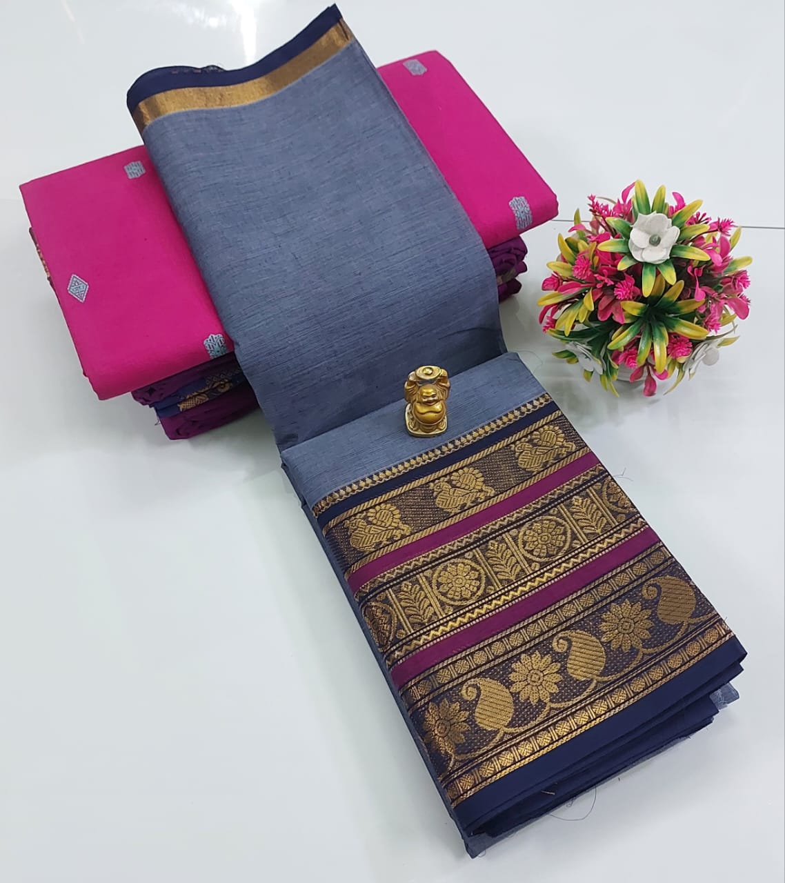 Cotton Saree (Plain)