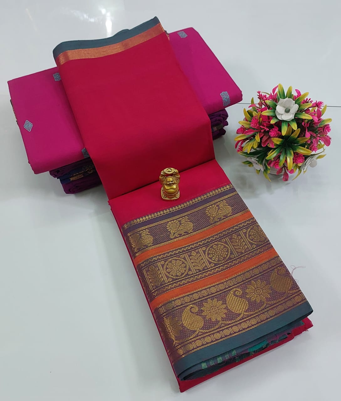 Cotton Saree (Plain) -3