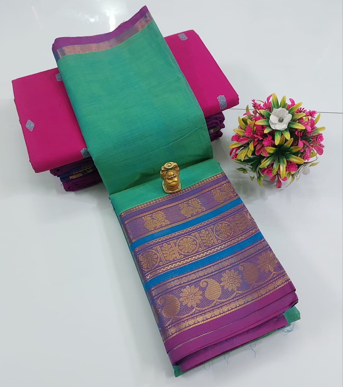 Cotton Saree (Plain) -4