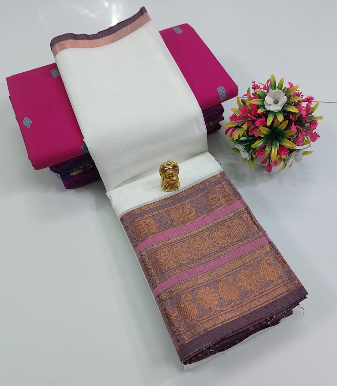 Cotton Saree (Plain) -8