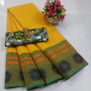 Cotton Saree - Plain