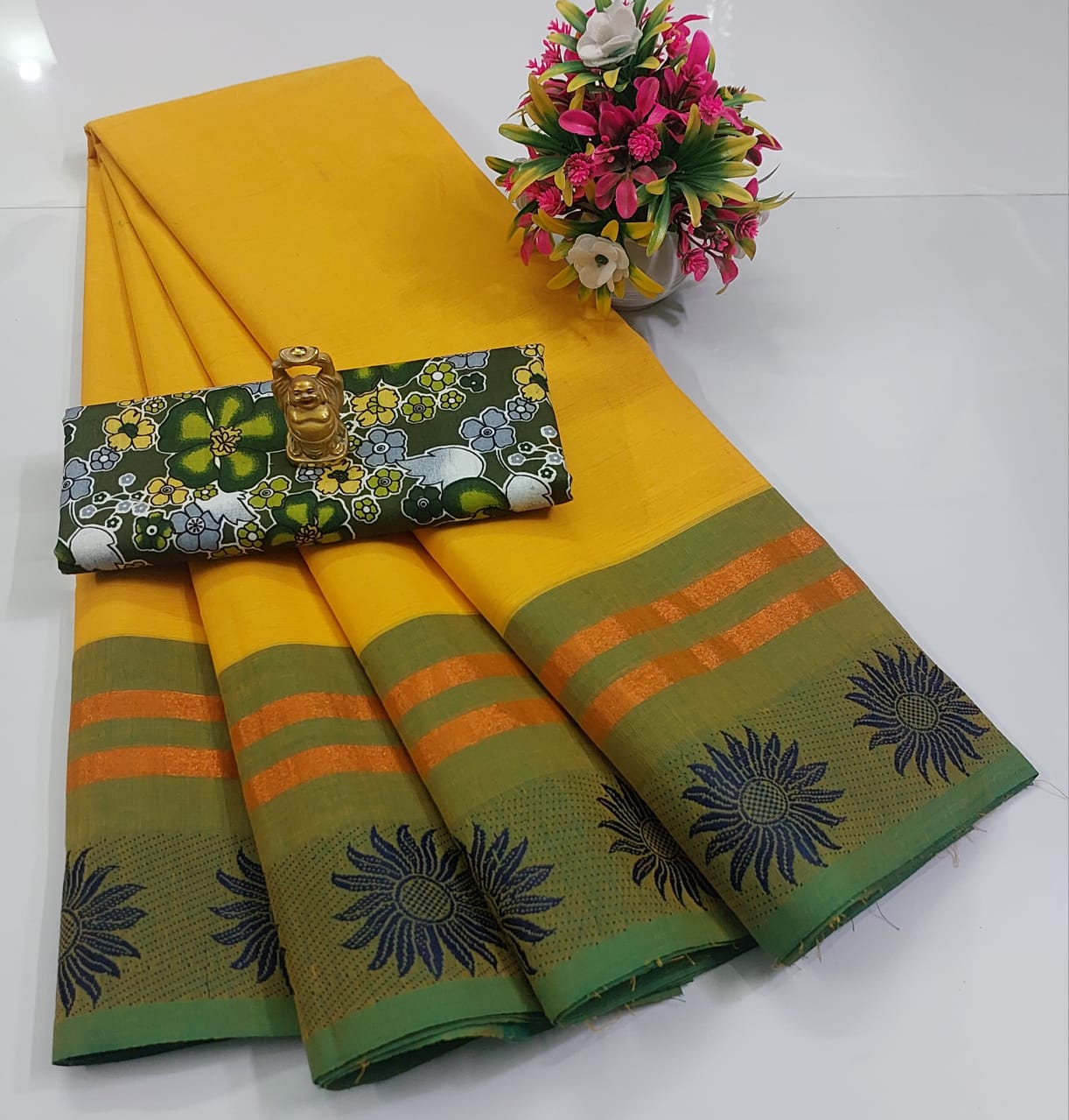 Cotton Saree - Plain