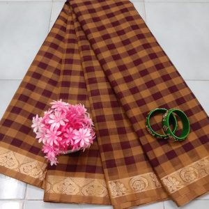 Cotton Saree (Checked)