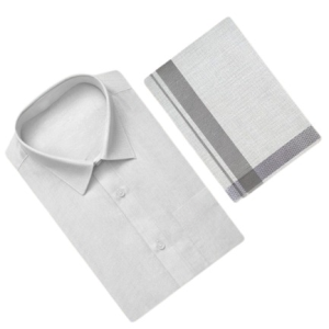 TIssue Dhoti Set - Light Gray