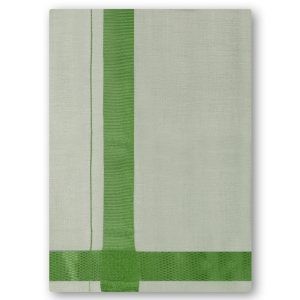 Tissue Dhoti - Dark Green