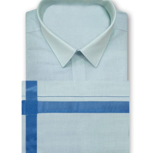 Tissue Dhoti Set (Blue)