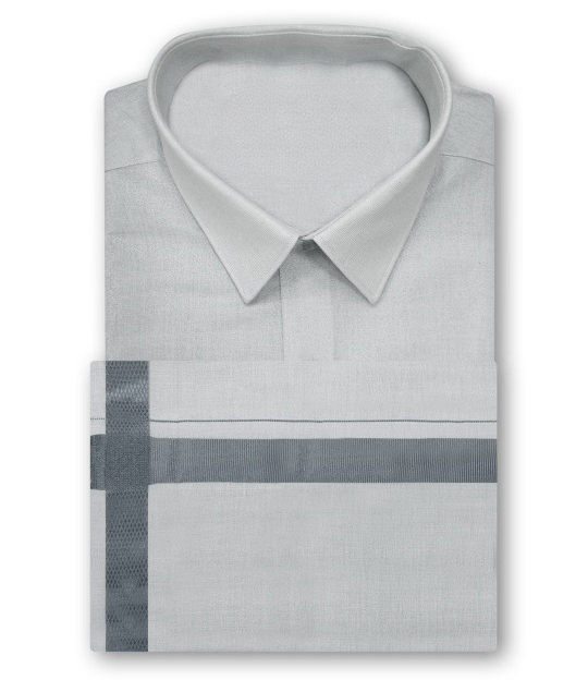 Tissue Dhoti Set (Gray)