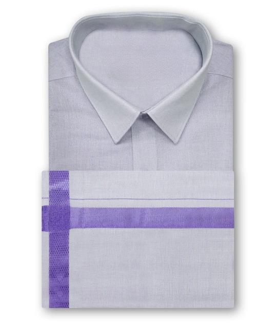 Tissue Dhoti Set - Lavender