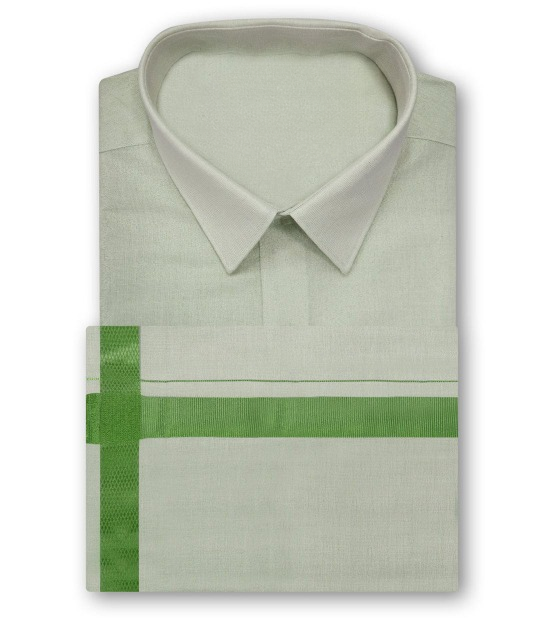 Tissue Dhoti Set (Light Green)