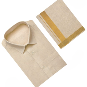 Tissue Dhoti set - Gold