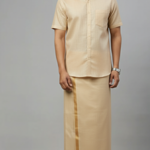 Tissue Gold Shirt and Dhoti