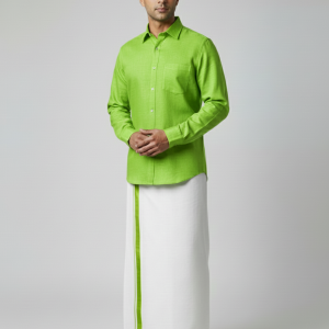 Cotton Dhoti And Shirt Set